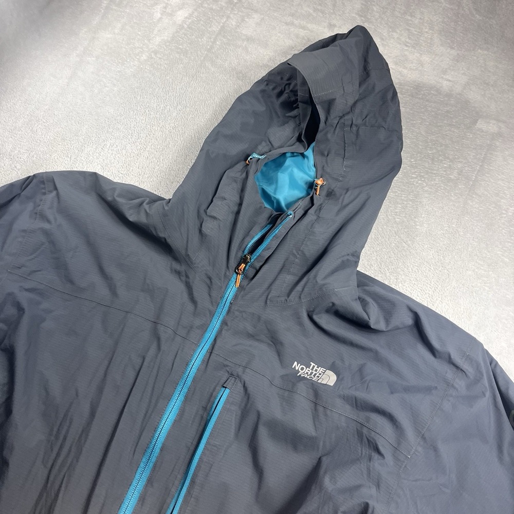 North Face Summit Series Jacket Mens 2XL Gray Blue HyVent Alpha Hooded Outdoor